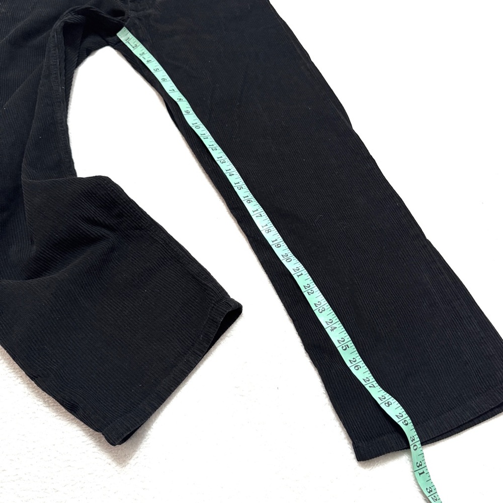Baserange sz M Tajo Corduroy Pants Black Organic Cotton High Waist Straight - Picture 11 of 12